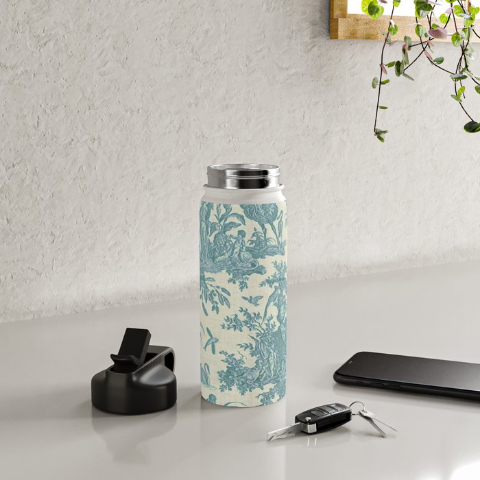 Antique 19th Century French Chateau Toile de Jouy Water Bottle Gallery Image 4