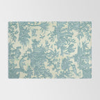 Antique 19th Century French Chateau Toile de Jouy Rug Gallery Image 2