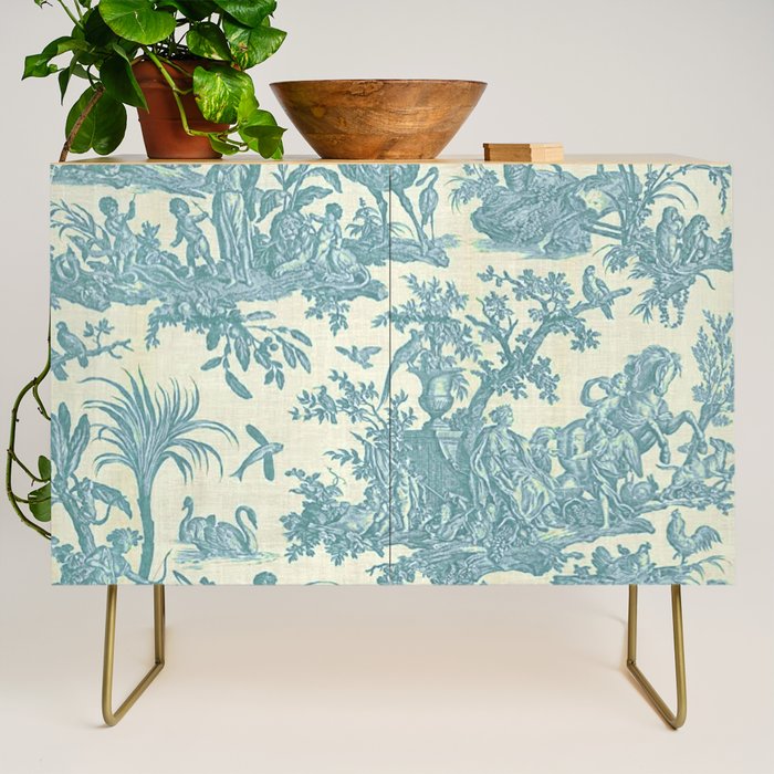 Antique 19th Century French Chateau Toile de Jouy Credenza Gallery Image 1