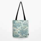 Antique 19th Century French Chateau Toile de Jouy Tote Bag Gallery Image 2