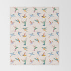 Hummingbirds Throw Blanket Gallery Image 2