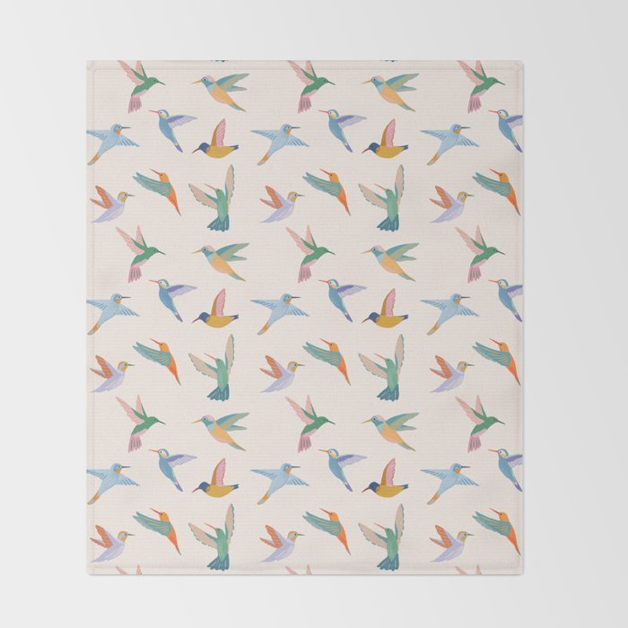 Hummingbirds Throw Blanket Gallery Image 2