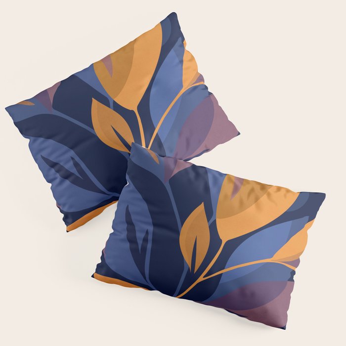Scorpio Dark Abstract Botanical Pillow Sham Gallery Image 1