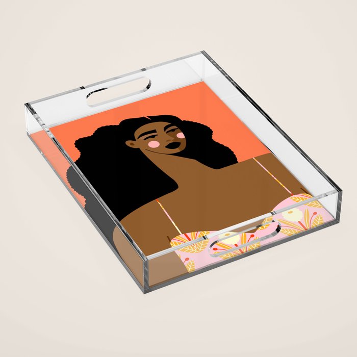 Blooming Confidence Acrylic Tray Gallery Image 1