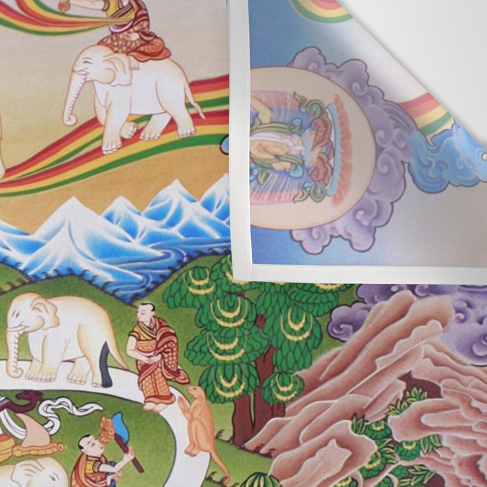 The Nine Mental Abidings Buddhist Path of Samatha Wall Tapestry Gallery Image 3