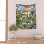 The Nine Mental Abidings Buddhist Path of Samatha Wall Tapestry Gallery Image 2