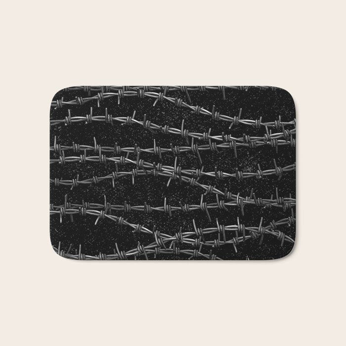 Bouquets of Barbed Wire Bath Mat Gallery Image 1
