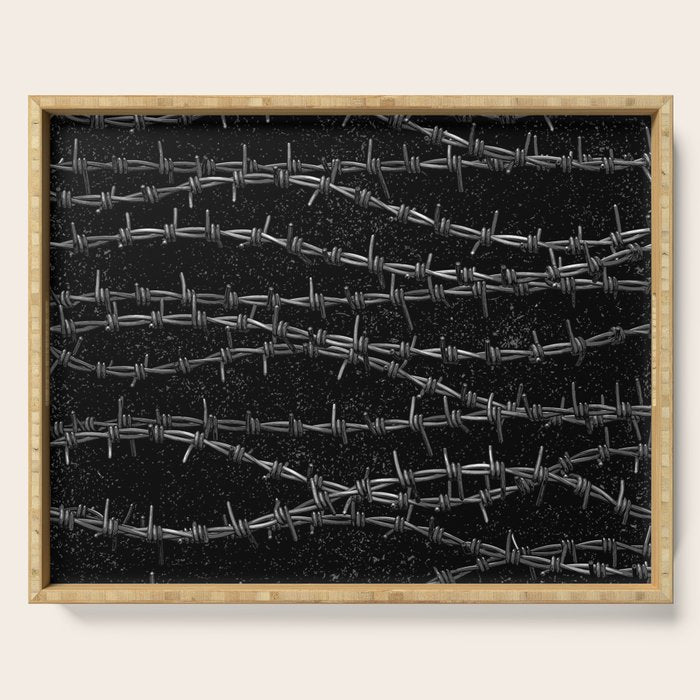 Bouquets of Barbed Wire Serving Tray Gallery Image 1