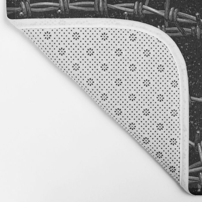 Bouquets of Barbed Wire Bath Mat Gallery Image 2