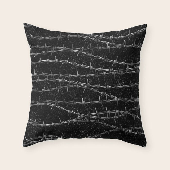 Bouquets of Barbed Wire Throw Pillow Gallery Image 6