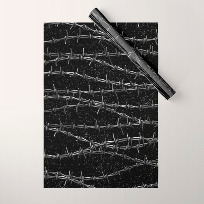 Bouquets of Barbed Wire Wrapping Paper Gallery Image 1