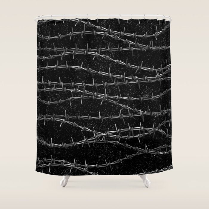 Bouquets of Barbed Wire Shower Curtain Gallery Image 1