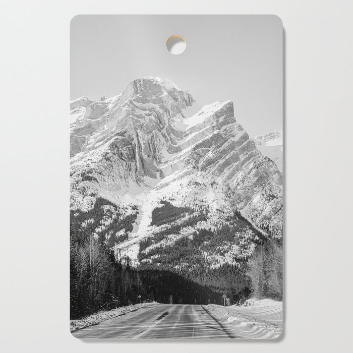 Rocky Mountains Black and White Cutting Board Gallery Image 1