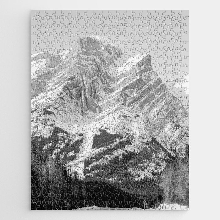 Rocky Mountains Black and White Jigsaw Puzzle Gallery Image 1