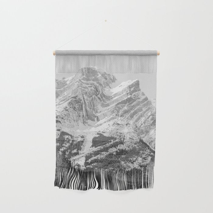 Rocky Mountains Black and White Wall Hanging Gallery Image 1