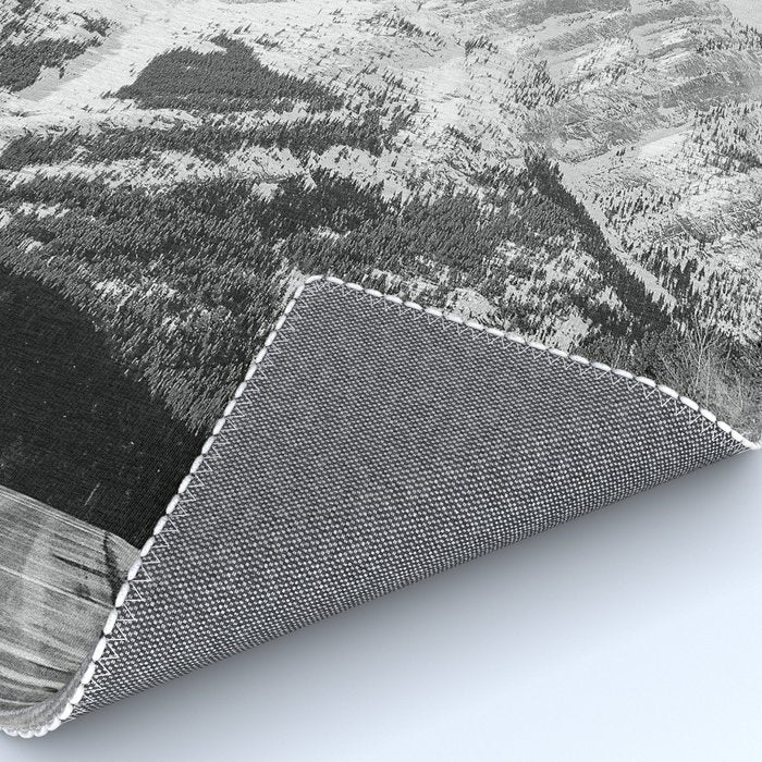 Rocky Mountains Black and White Rug Gallery Image 4