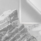 Rocky Mountains Black and White Wall Tapestry Gallery Image 3