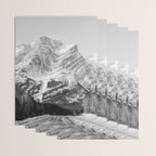 Rocky Mountains Black and White Wrapping Paper Gallery Image 3