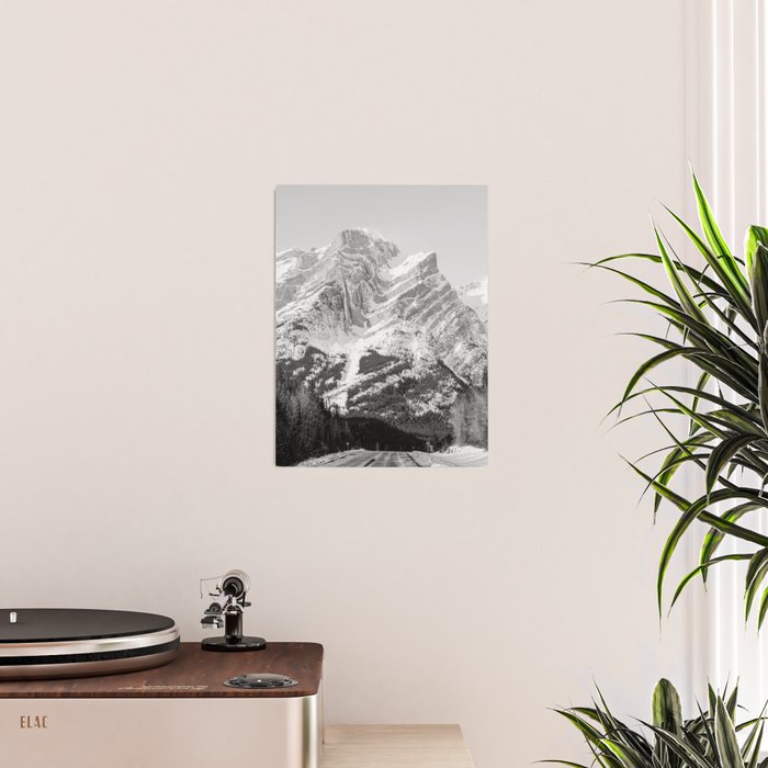 Rocky Mountains Black and White Poster Gallery Image 2