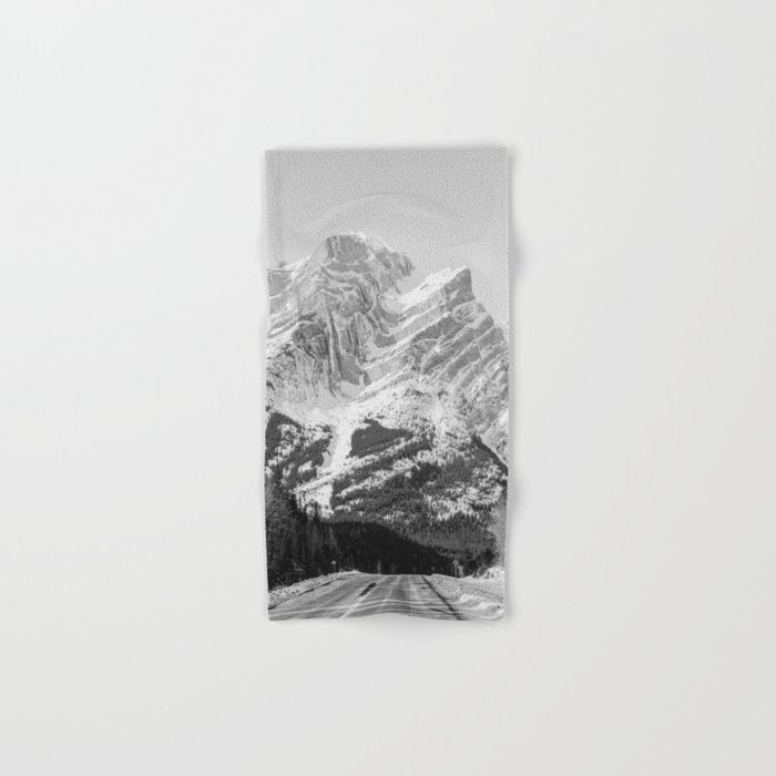 Rocky Mountains Black and White Bath Towel Gallery Image 1