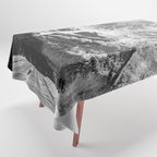 Rocky Mountains Black and White Tablecloth Gallery Image 1
