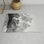 Rocky Mountains Black and White Rug Gallery Image 1