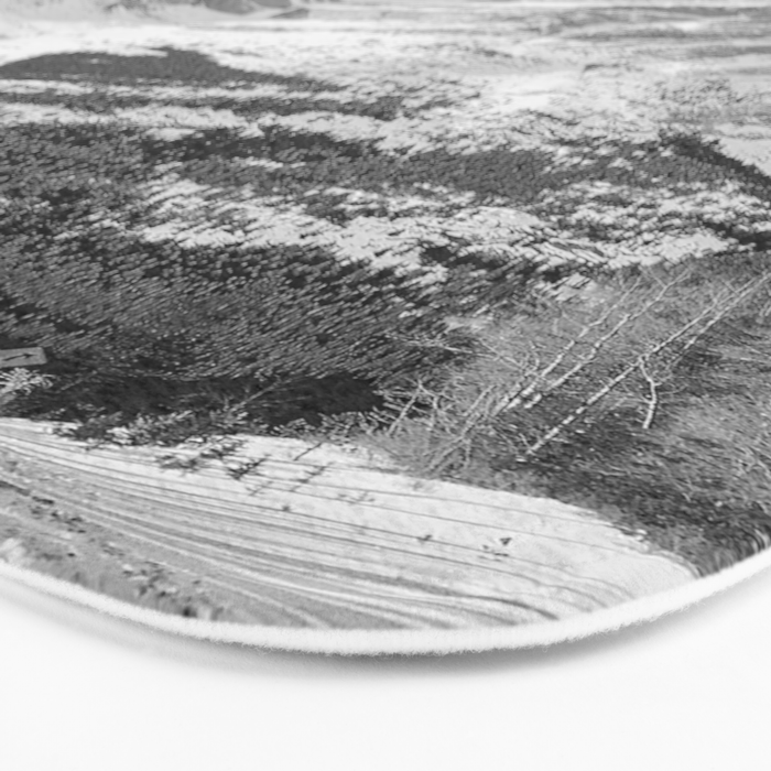 Rocky Mountains Black and White Bath Mat Gallery Image 3
