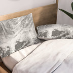Rocky Mountains Black and White Pillow Sham Gallery Image 2