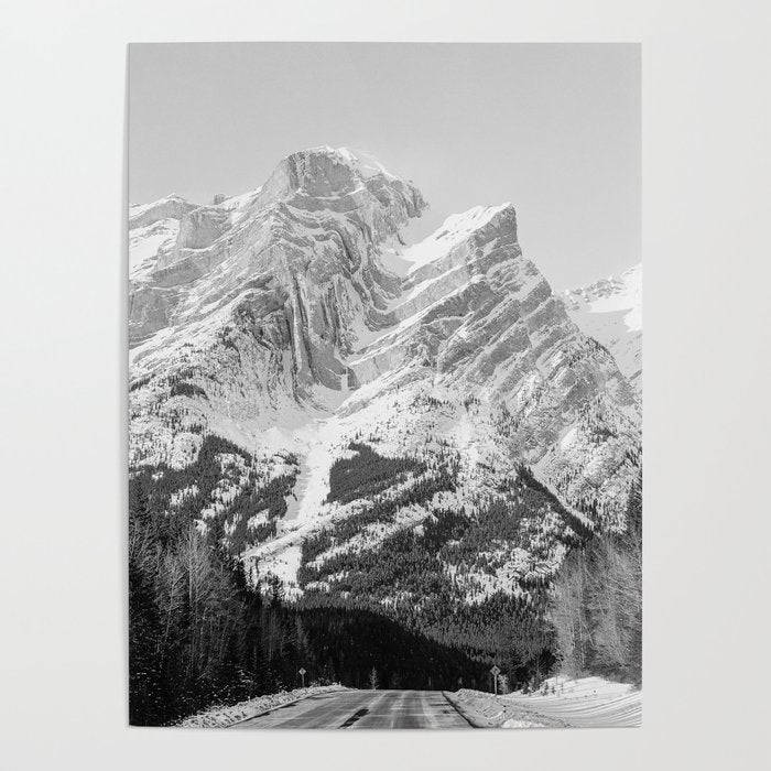Rocky Mountains Black and White Poster Gallery Image 4