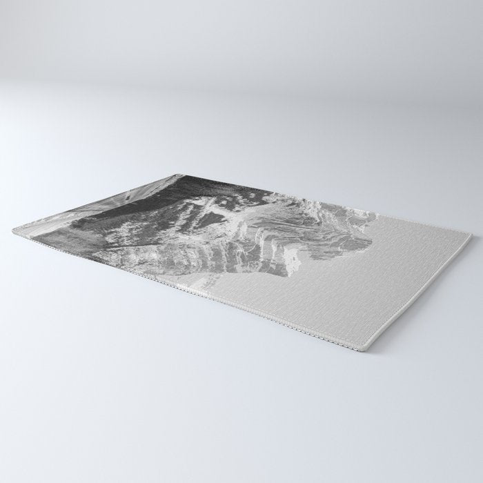 Rocky Mountains Black and White Rug Gallery Image 3