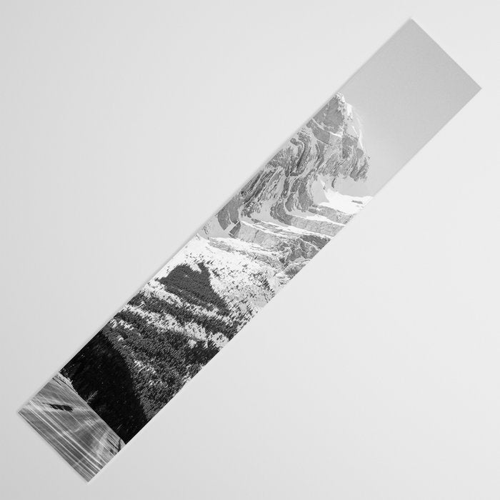 Rocky Mountains Black and White Table Runner Gallery Image 3