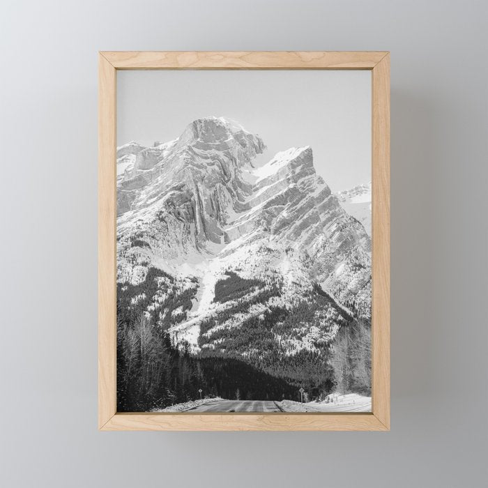 Rocky Mountains Black and White Mini Art Print Gallery Image 1
