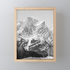 Rocky Mountains Black and White Mini Art Print Gallery Image 1