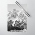 Rocky Mountains Black and White Wrapping Paper Gallery Image 1