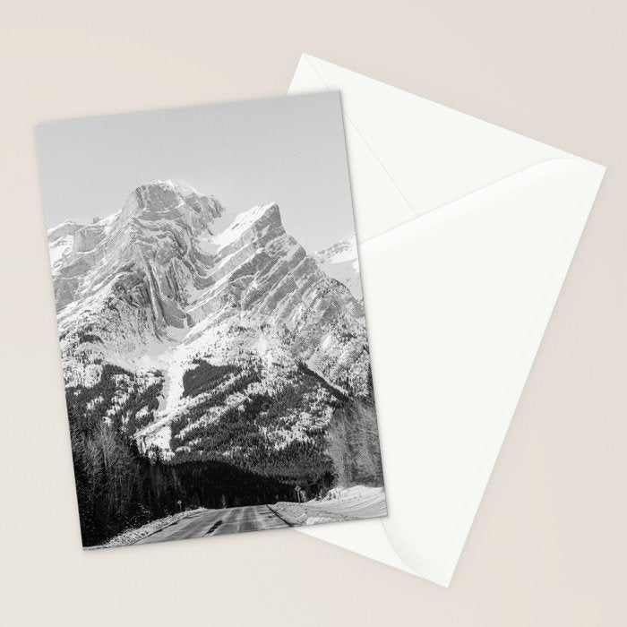 Rocky Mountains Black and White Stationery Card Gallery Image 2