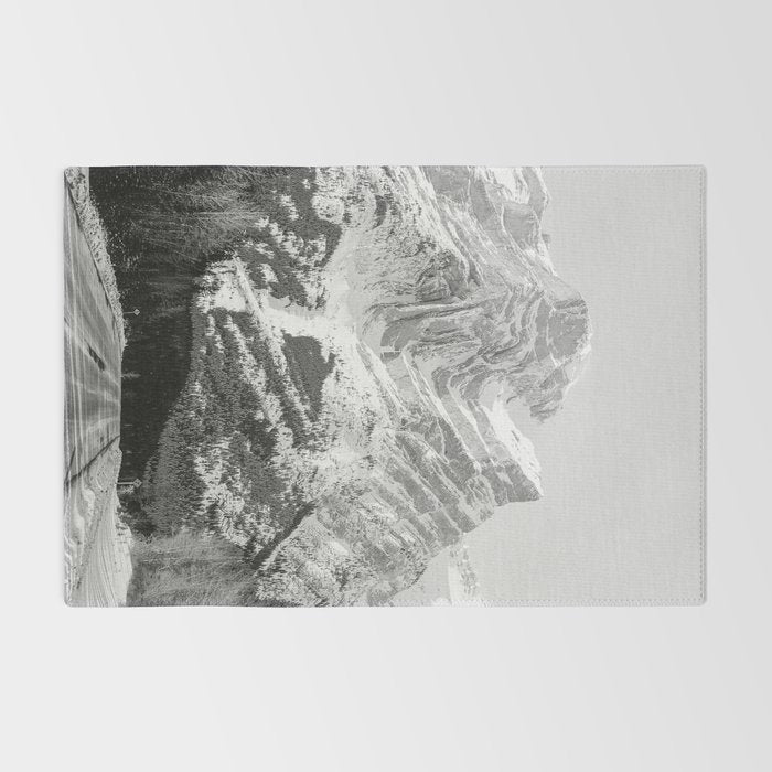 Rocky Mountains Black and White Rug Gallery Image 2