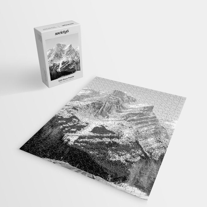 Rocky Mountains Black and White Jigsaw Puzzle Gallery Image 2