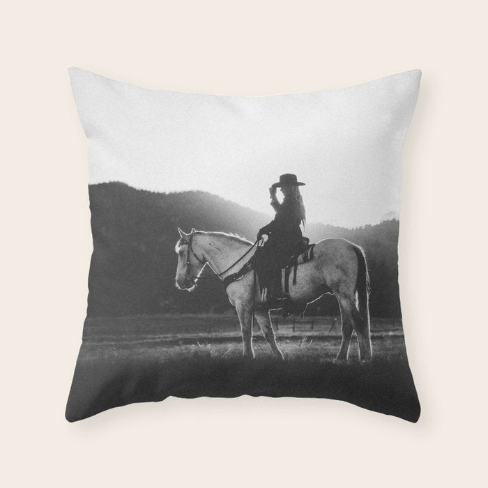 COWGIRL Throw Pillow Gallery Image 1
