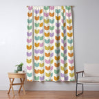 Spring Tulips X Rainbow Mid Century Flowers Window Curtain Gallery Image 5
