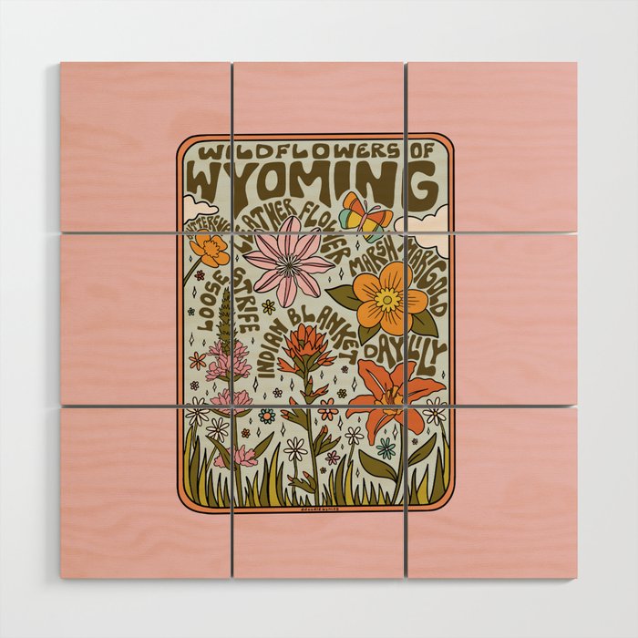 Wyoming Wildflowers Wood Wall Art Gallery Image 1
