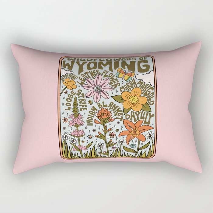 Wyoming Wildflowers Rectangular Pillow Gallery Image 1