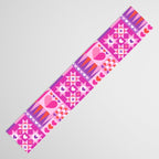 I Love You Checkerboard - Pink Red & Purple Table Runner Gallery Image 3