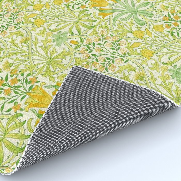 William Morris Woodland Weeds Sap Green Rug Gallery Image 4