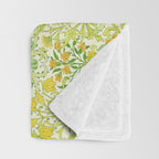 William Morris Woodland Weeds Sap Green Throw Blanket Gallery Image 3