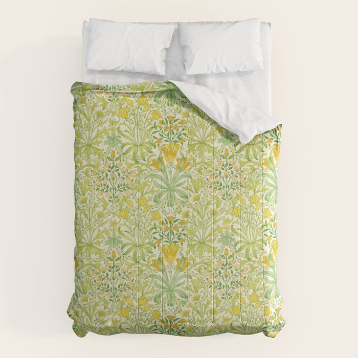 William Morris Woodland Weeds Sap Green Comforter Gallery Image 1