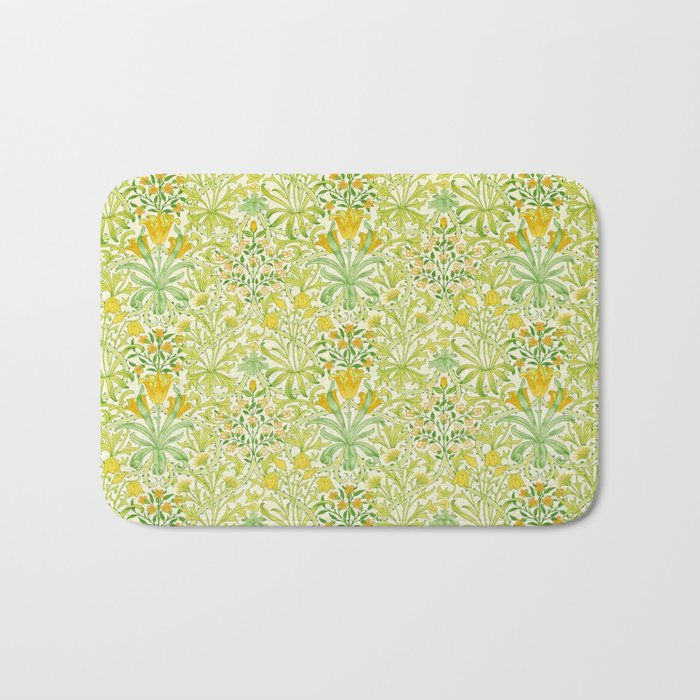 William Morris Woodland Weeds Sap Green Bath Mat Gallery Image 1