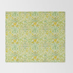 William Morris Woodland Weeds Sap Green Throw Blanket Gallery Image 2