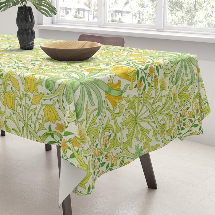 William Morris Woodland Weeds Sap Green Tablecloth Gallery Image 3