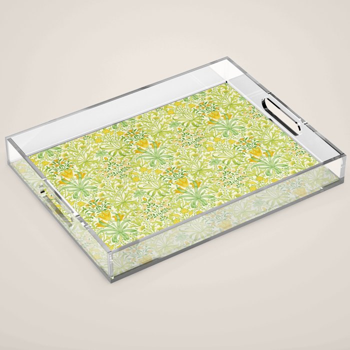 William Morris Woodland Weeds Sap Green Acrylic Tray Gallery Image 1