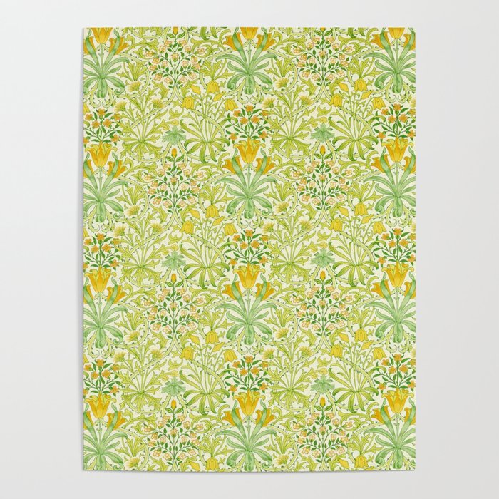 William Morris Woodland Weeds Sap Green Poster Gallery Image 4